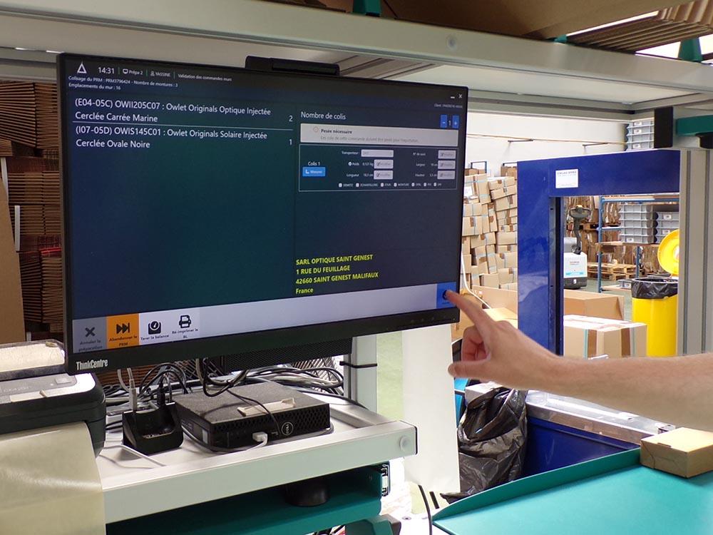 Logiciel de pilotage installé sur poste de travail