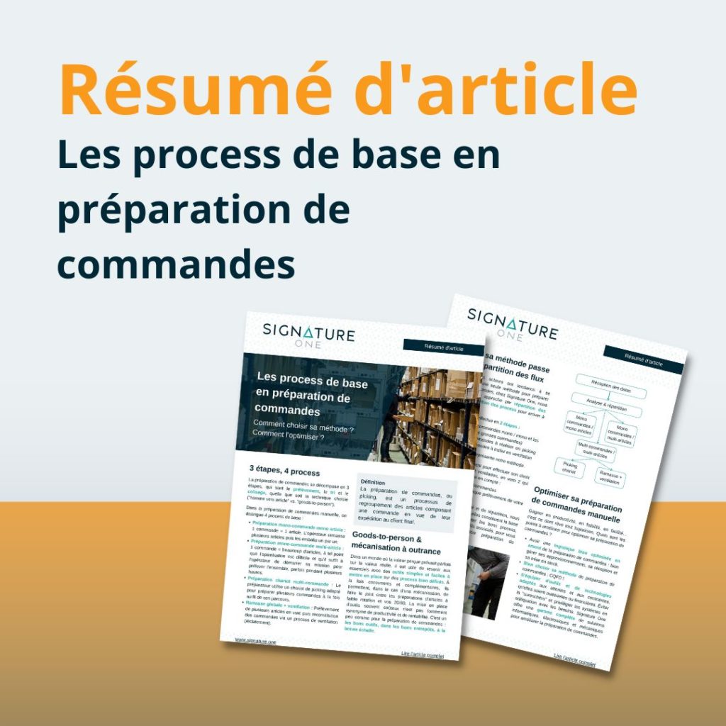 Image résumé d'article sur les process de base en préparation de commandes