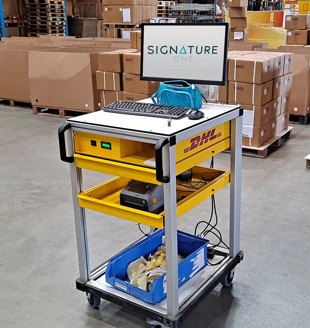 Servantes SIMA pour la gestion de réception de marchandises