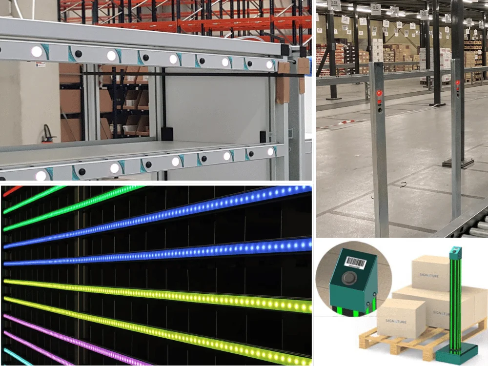 Visuels systèmes de guidage lumineux Pick to light, Put to light, afficheurs Pick to light, Bandeaux Led Put to light