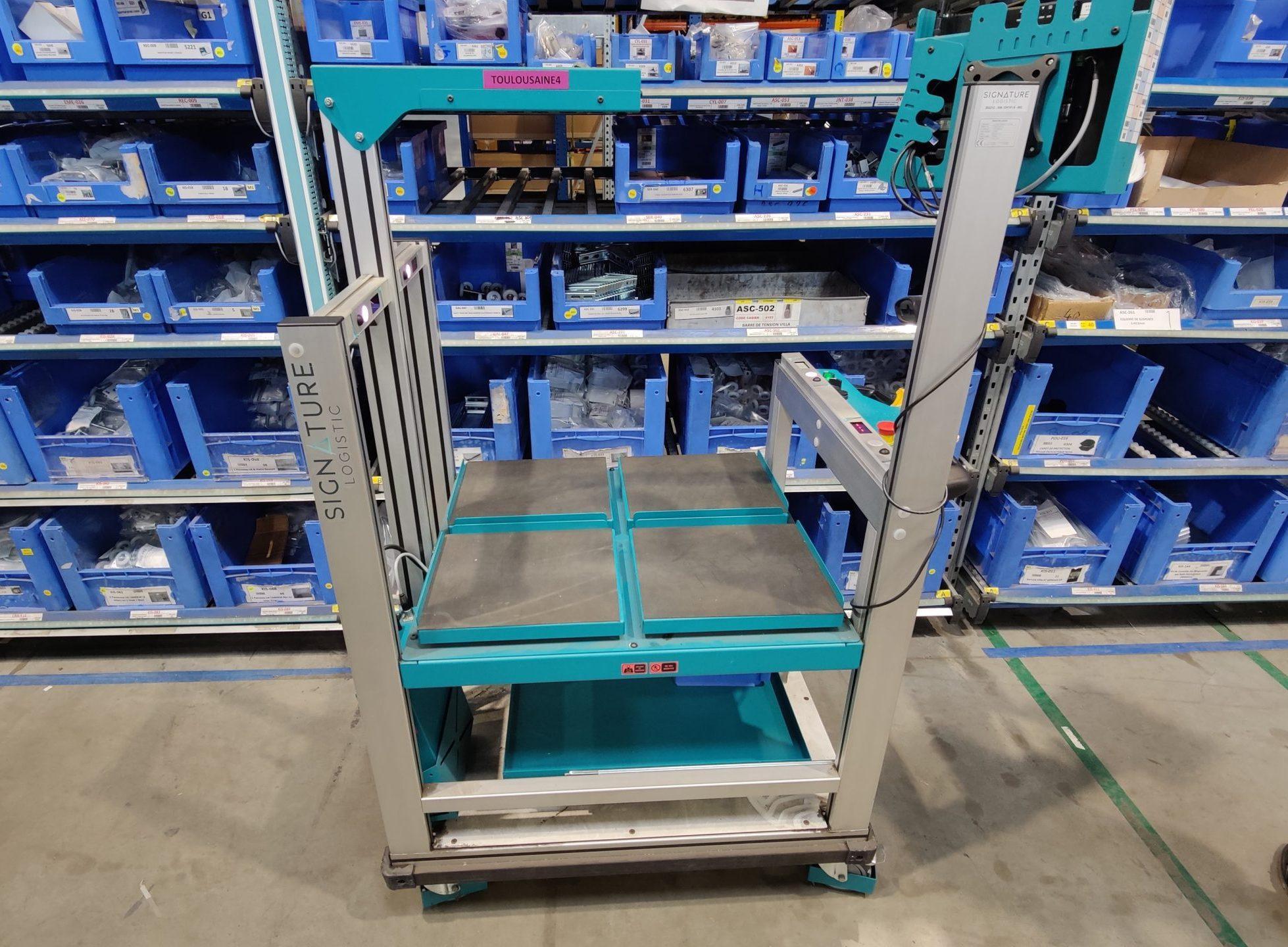 Focus chariot 4 emplacements avec balances de contrôle pondéral