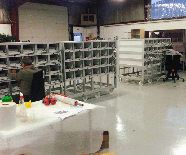 Vue d'un Montage en cours dans l'atelier